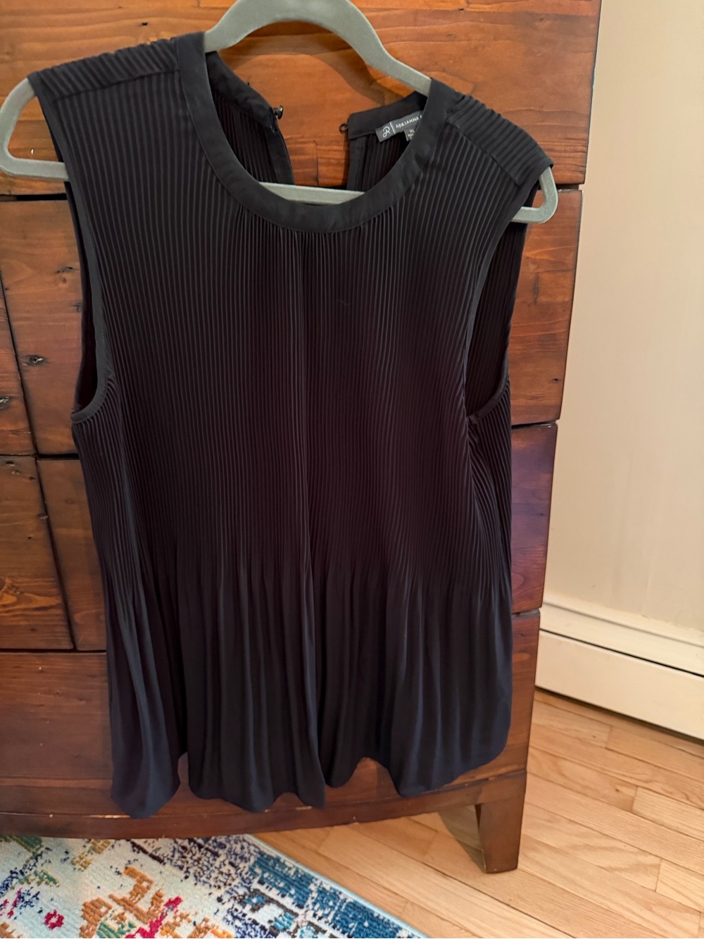 Adrianna Papell pleated sleeveless blouse